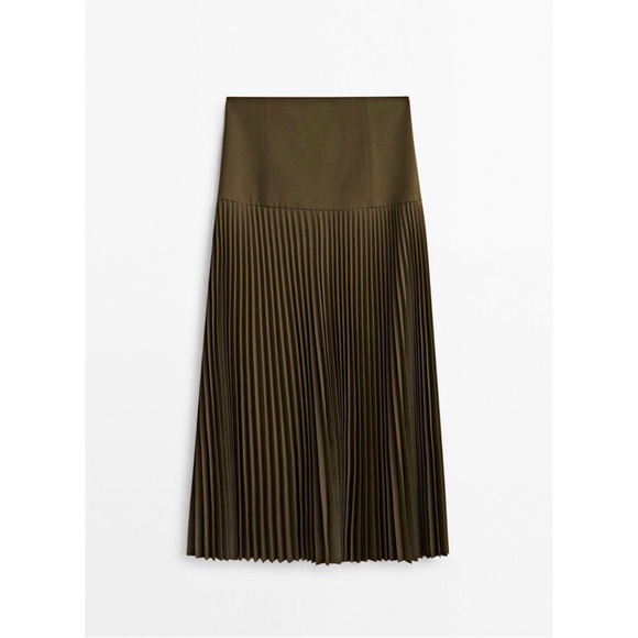 Massimo Dutti Pleated Wrap Skirt - Picture 3 of 9